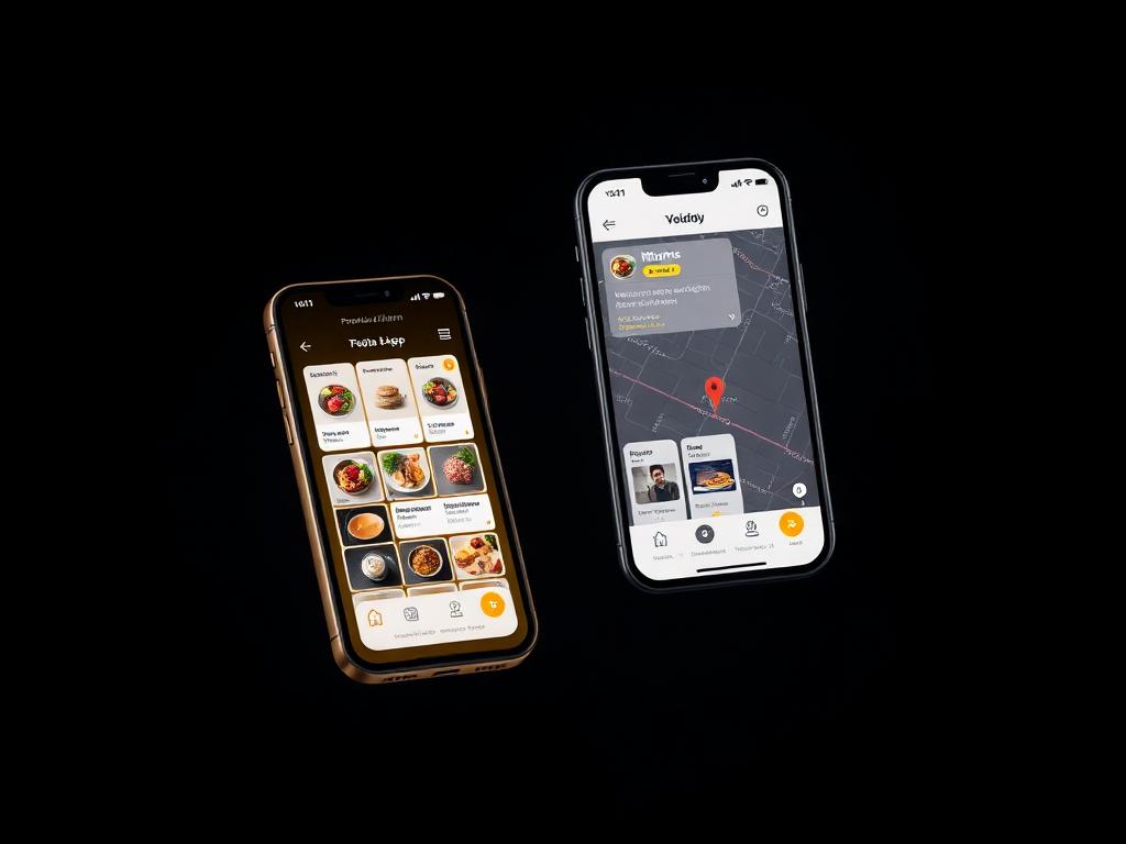 Food ordering & delivery app interface concept designed by PayNest Studio